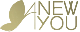 A New You Logo with butterfly in gold